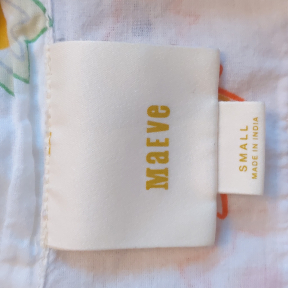 Anthropologie Maeve White Eliot Bell Sleeve Popover Blouse, S - Picture 11 of 13